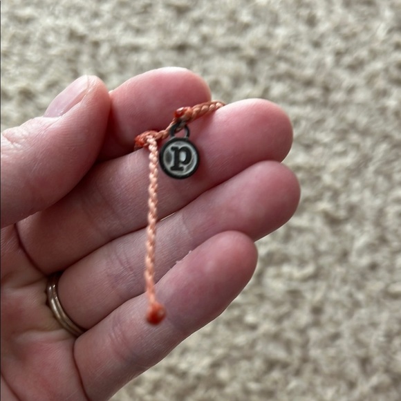 Pura Vida Engraved Better Together Silver Bracelet with Adjustable Orange Cord - Picture 4 of 6